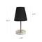 Simple Designs Sand Nickel Mini Basic Table Lamp